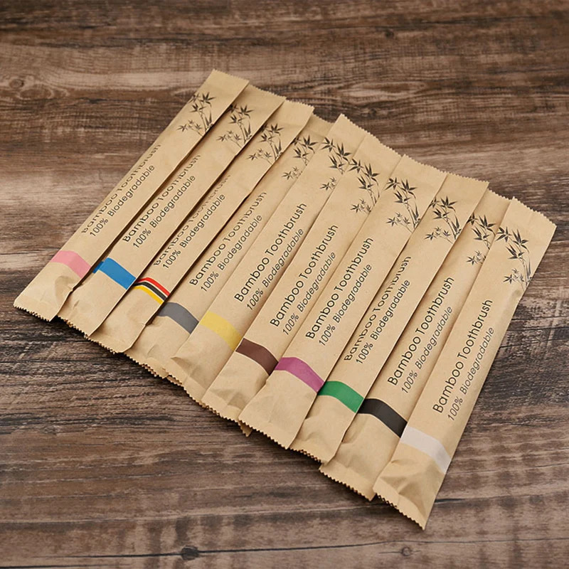 Bamboo Toothbrush - 5/15 pièces, brosses à dents colorées