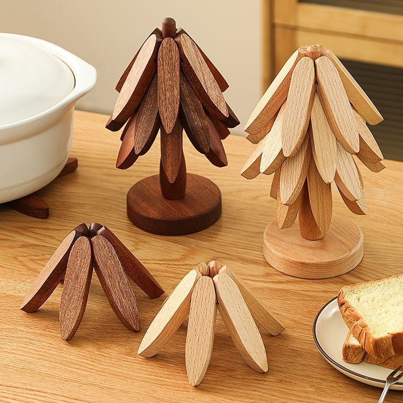 Bamboo Cutlery - Sous-plat créatif en bambou, support pliable