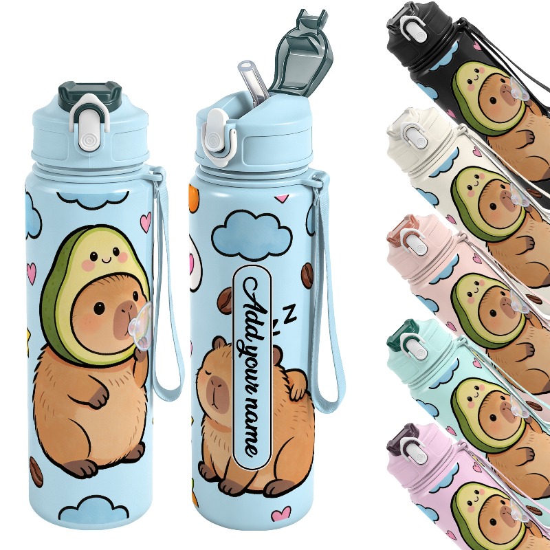 Reusable Straw - Bouteille d'eau de sport réutilisable anti-fuite