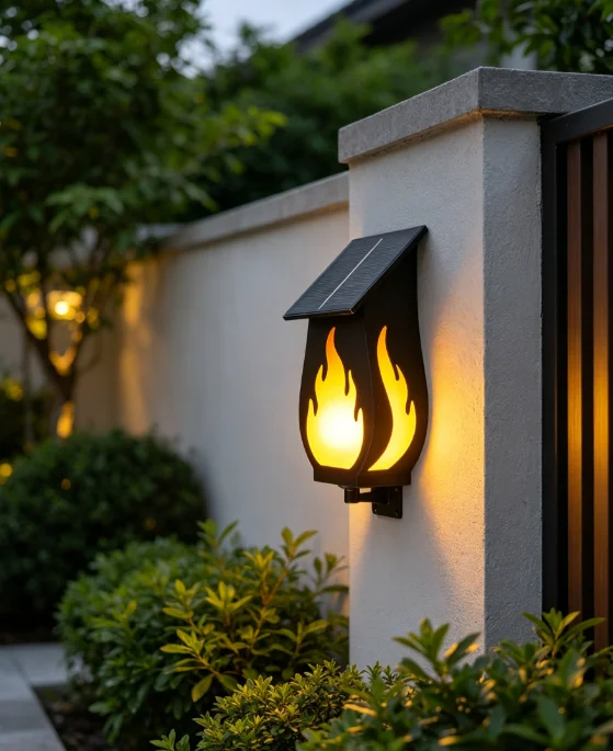 Solar Garden Light - Lampe murale solaire d'extérieur, lumière d'ambiance