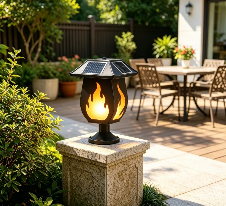 Phares solaires à colonne, lum - Solar Garden Light avis et prix