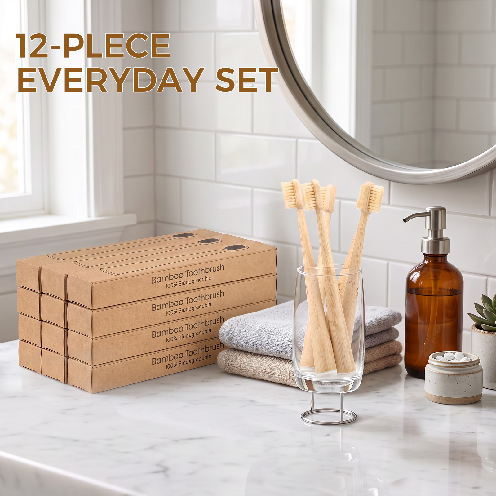 Ensemble de 12 brosses à dents - Bamboo Toothbrush avis et prix