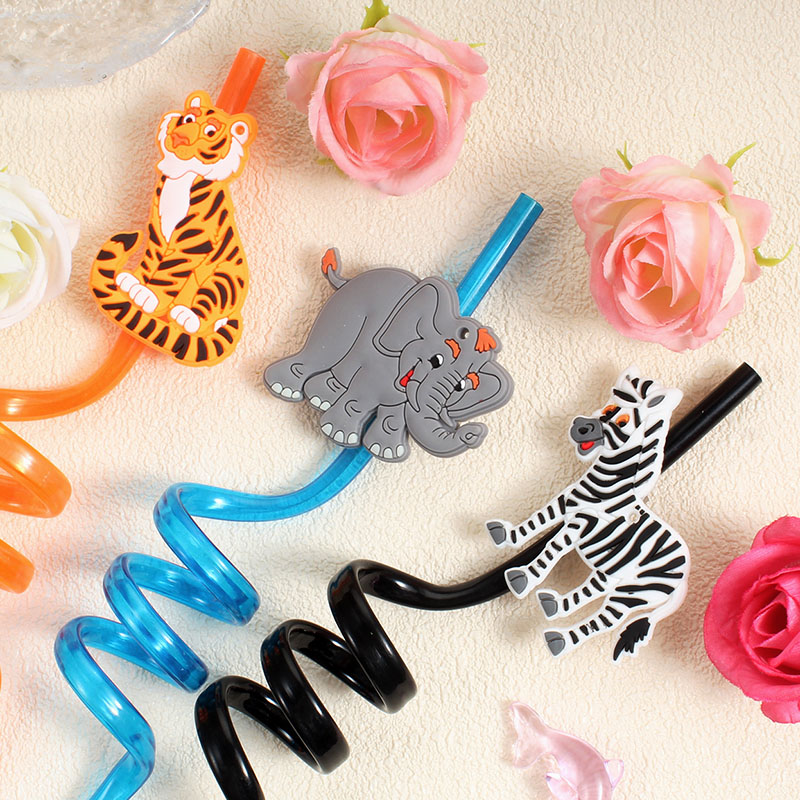 Lot de 12 pailles à thème anim - Reusable Straw avis et prix